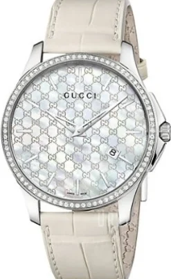 126 LG Vit/Läder Ø40 mm