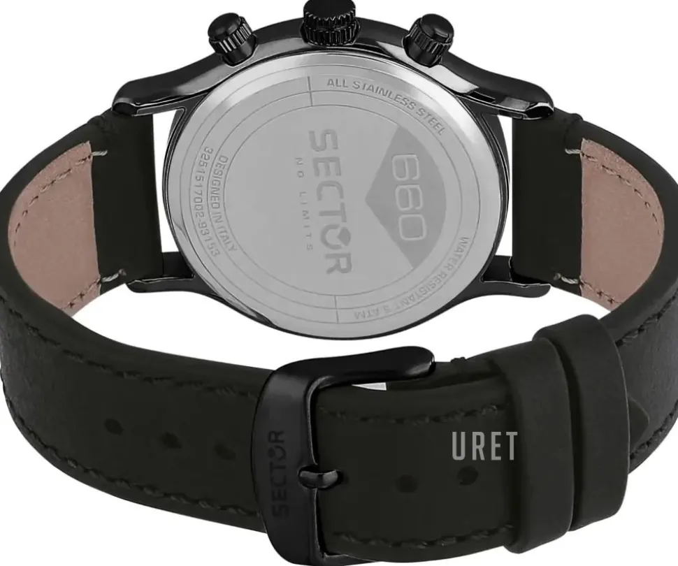 660 Svart/Läder Ø43 mm