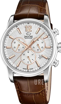 Acamar Silverfärgad/Läder Ø42 mm