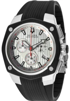 Accutron Silverfärgad/Gummi Ø43 mm