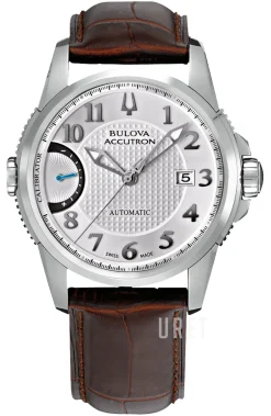 Accutron Silverfärgad/Läder Ø43 mm