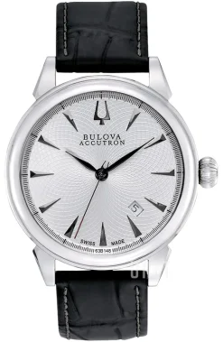 Accutron Silverfärgad/Läder Ø42 mm