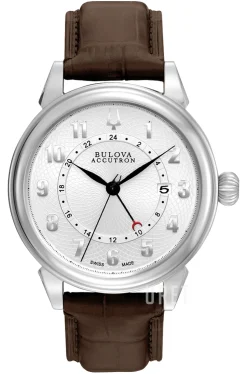 Accutron Silverfärgad/Läder Ø42 mm