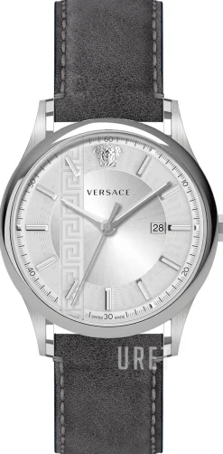 Aiakos Silverfärgad/Läder Ø44 mm