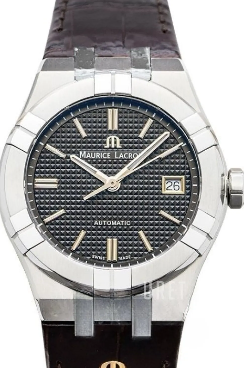 Aikon Grå/Läder Ø39 mm