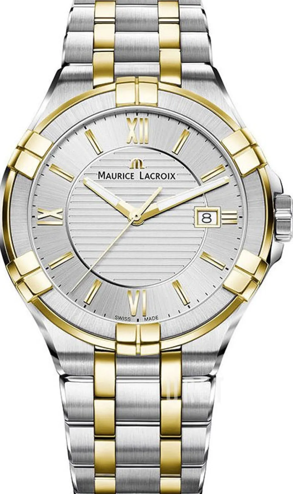 Aikon Quartz Silverfärgad/Gulguldtonat stål Ø42 mm