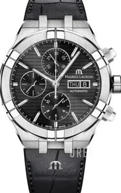 Aikon Svart/Läder Ø44 mm