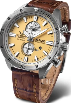 Almaz Gul/Läder Ø47 mm