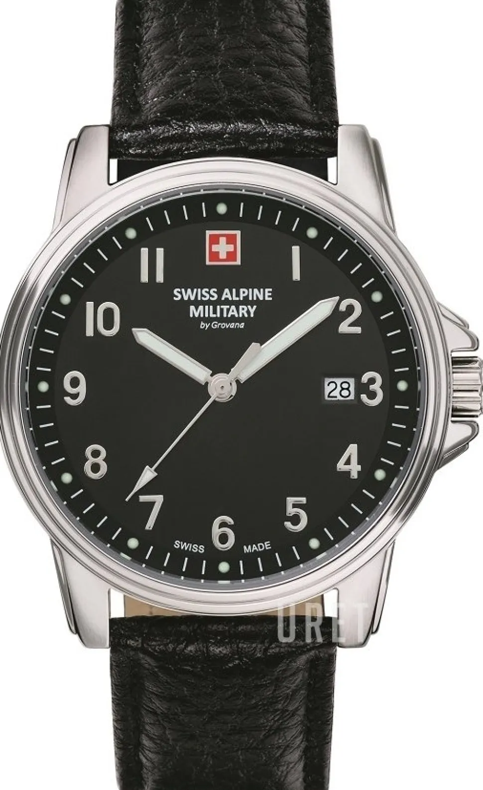 Alpine by Grovana Svart/Läder Ø41 mm