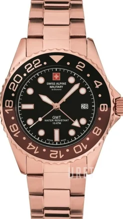 Alpine by Grovana Svart/Roséguldstonat stål Ø43 mm