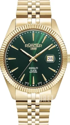 Amalfi Gents Grön/Gulguldtonat stål Ø42 mm