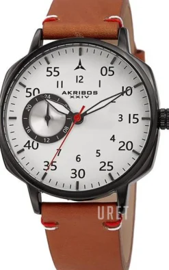 Analog Vit/Läder Ø42 mm