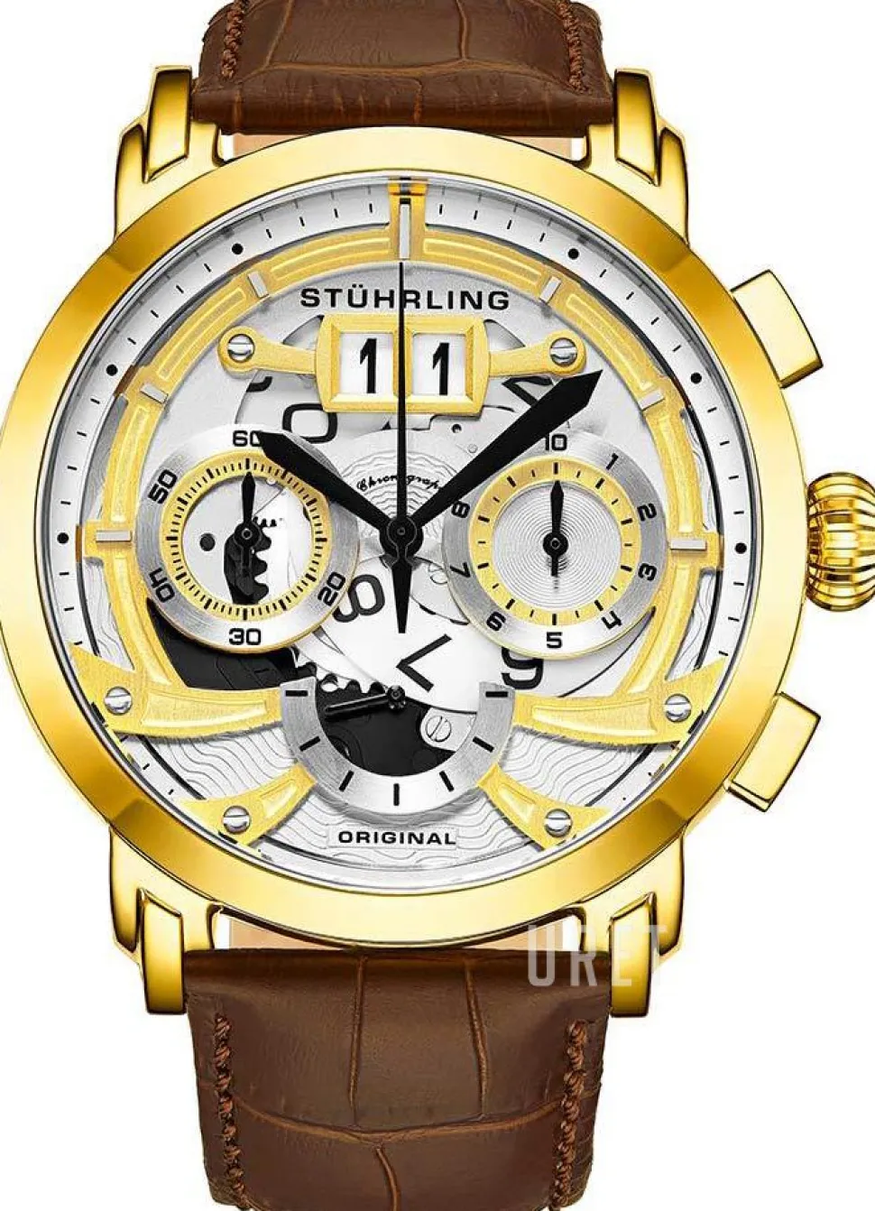 Andover Silverfärgad/Läder Ø47 mm