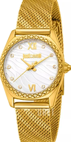 Animalier Fiorenza Snake Vit/Gulguldtonat stål Ø30 mm