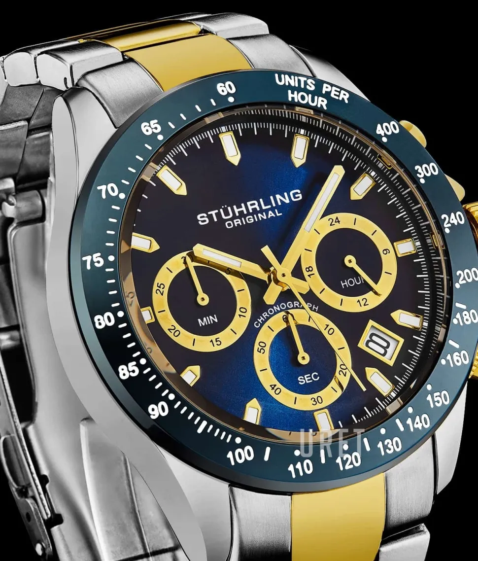 Aquadiver Blå/Gulguldtonat stål Ø45 mm