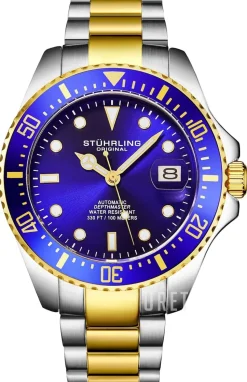 Aquadiver Depthmaster Blå/Guldtonat stål Ø42 mm