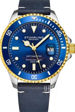 Aquadiver Depthmaster Blå/Läder Ø42 mm