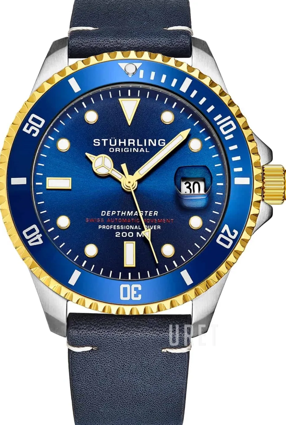 Aquadiver Depthmaster Blå/Läder Ø42 mm