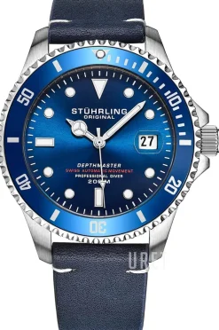 Aquadiver Depthmaster Blå/Läder Ø42 mm