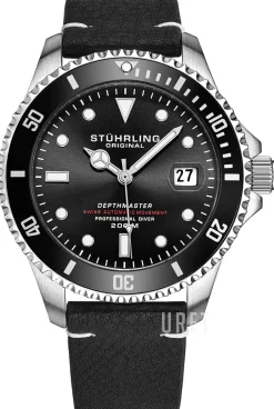 Aquadiver Depthmaster Svart/Läder Ø42 mm