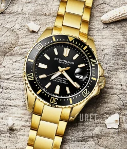 Aquadiver Svart/Gulguldtonat stål Ø42 mm