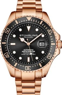 Aquadiver Svart/Roséguldstonat stål Ø42 mm