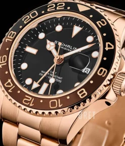 Aquadiver Svart/Roséguldstonat stål Ø42 mm