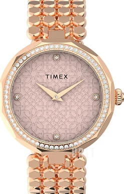 Asheville Rosa/Roséguldstonat stål Ø34 mm