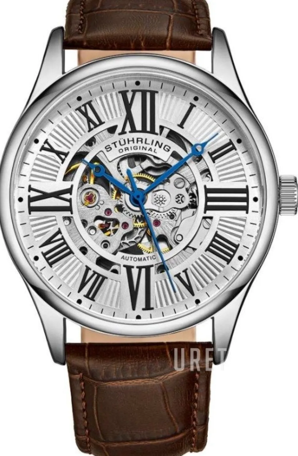 Atrium Silverfärgad/Läder Ø42 mm