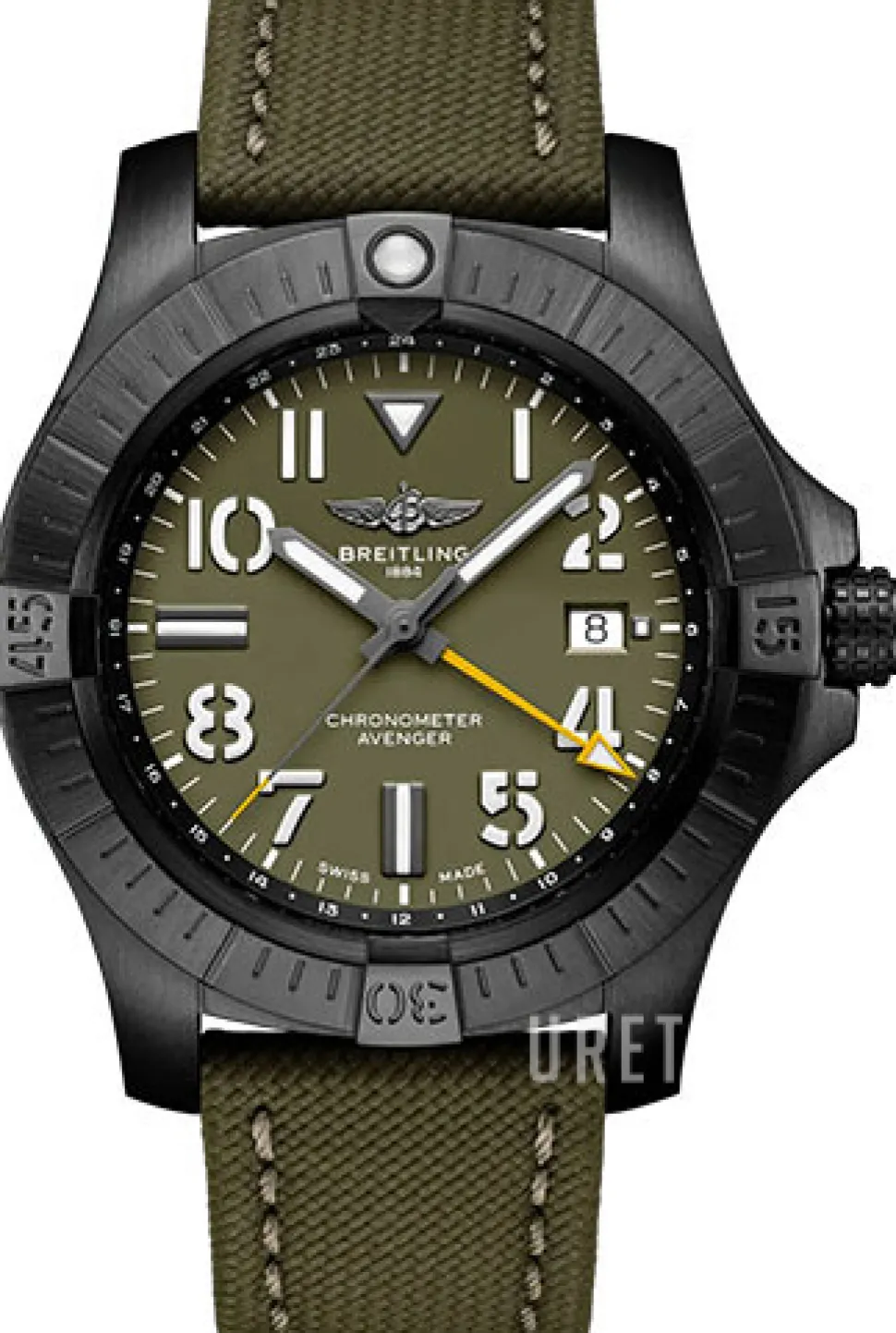 Avenger Automatic Gmt 45 Grön/Läder Ø45 mm