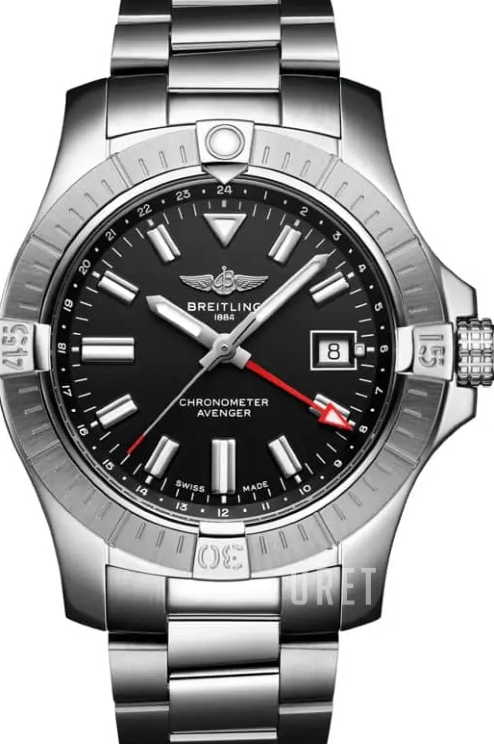 Avenger Automatic Gmt 43 Svart/Stål Ø43 mm