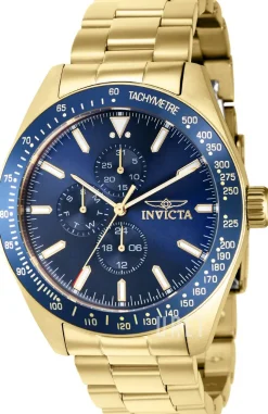 Aviator Blå/Gulguldtonat stål Ø45 mm