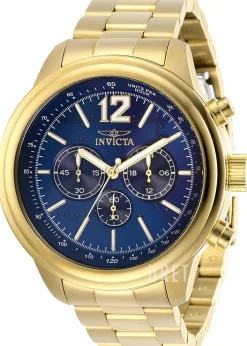 Aviator Blå/Gulguldtonat stål Ø49 mm