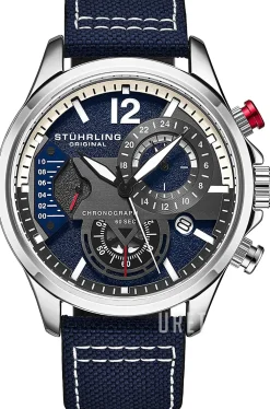 Aviator Blå/Läder Ø45 mm