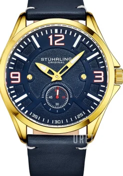 Aviator Blå/Läder Ø43 mm