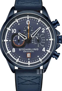 Aviator Blå/Läder Ø45 mm