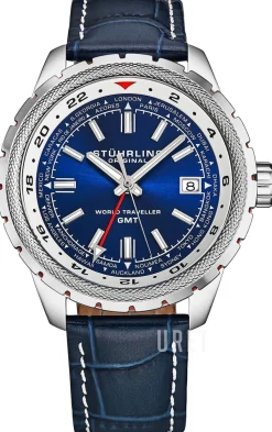 Aviator Global Voyager Blå/Läder Ø42 mm