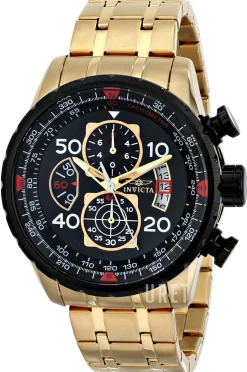 Aviator Svart/Guldtonat stål Ø48 mm