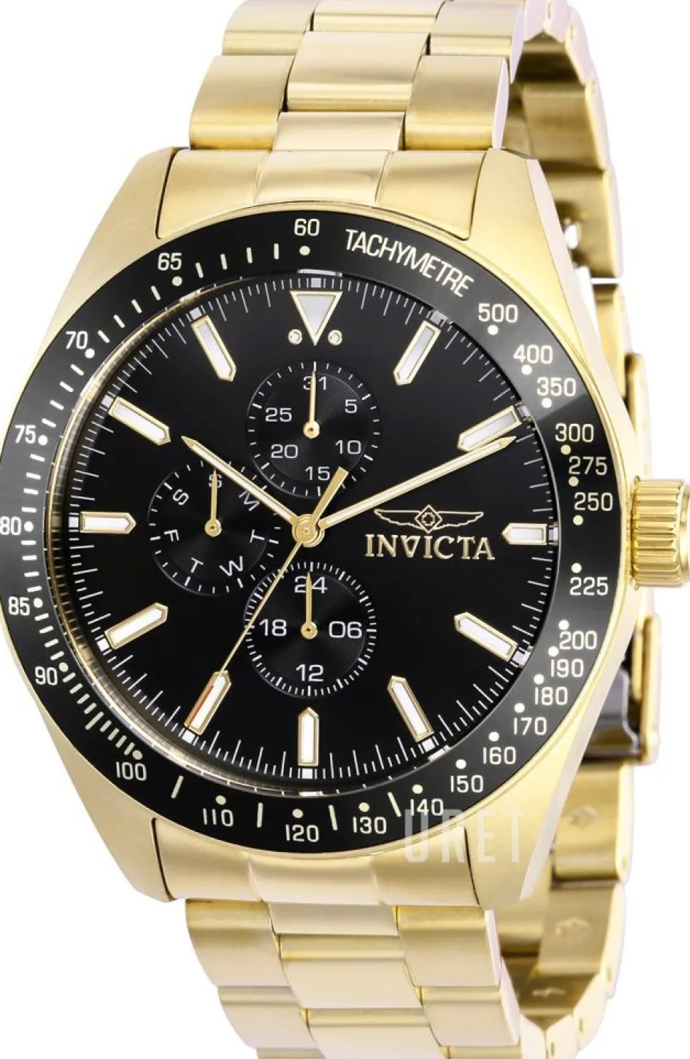 Aviator Svart/Gulguldtonat stål Ø45 mm