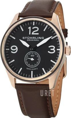 Aviator Svart/Läder Ø42 mm