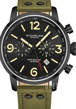 Aviator Svart/Läder Ø45 mm