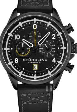 Aviator Svart/Läder Ø45 mm