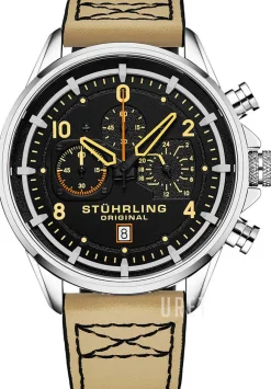 Aviator Svart/Läder Ø45 mm