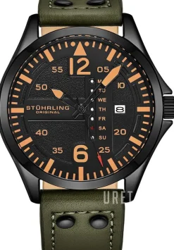 Aviator Svart/Läder Ø41 mm