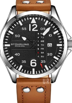 Aviator Svart/Läder Ø41 mm