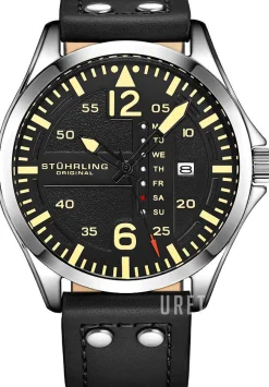 Aviator Svart/Läder Ø41 mm