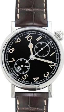 Avigation Svart/Läder Ø41 mm