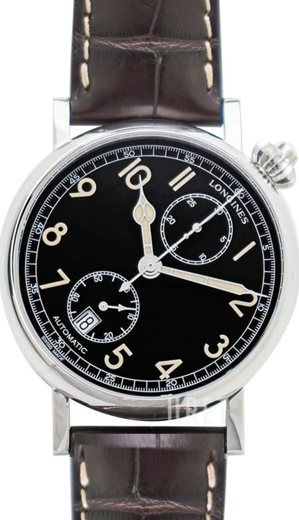 Avigation Svart/Läder Ø41 mm