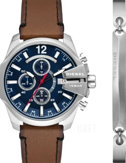 Baby Chief Blå/Läder Ø43 mm