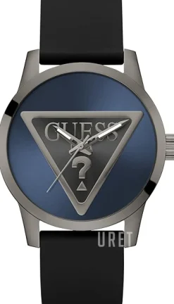 Badge Blå/Läder Ø44 mm